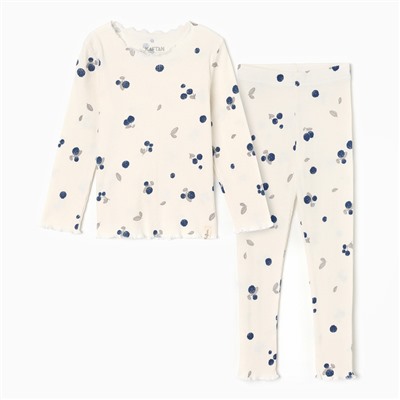 Пижама детская (лонгслив и брюки) KAFTAN Little berry, размер 38 (146-152 см)