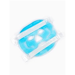 Маска для лица гидрогелевая, охлаждающая/согревающая, 22.5×19.5 см, синяя