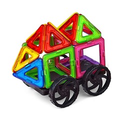 Конструктор магнитный, большой размер дет. (58 дет.), в пакете