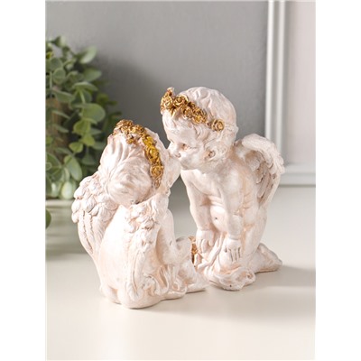 Фигурка полистоун «Ангелочки целуются», 16×17×10 см