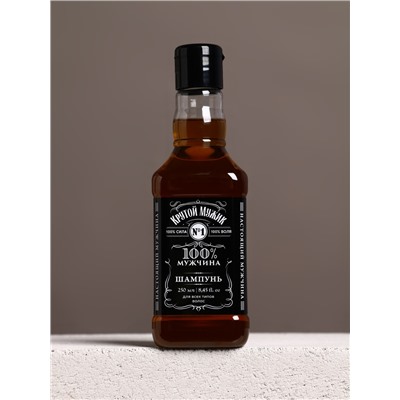 Шампунь для волос виски «Крутой мужик», 250 мл, аромат мужского парфюма, Чистое счастье