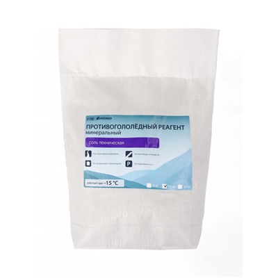 Реагент противогололёдный, соль техническая, 10 кг, работает при – 15 °C, в мешке, Greengo