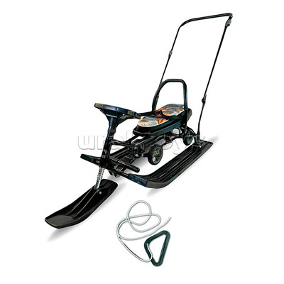 Игрушка Снегокат детский 109 "Wheel" c П-образным толкателем и колесной базой (Олененок)