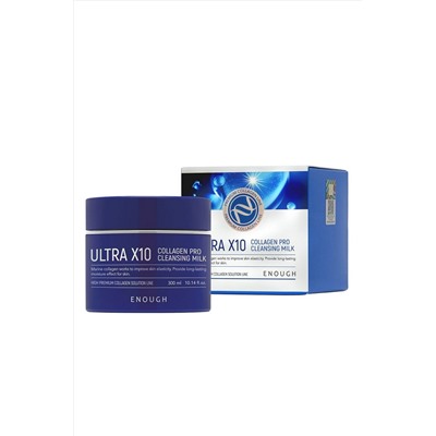 Enough Очищающее молочко для лица с коллагеном / Ultra X10 Collagen Cleansing Milk, 300 мл KRISTALLER, 1110423