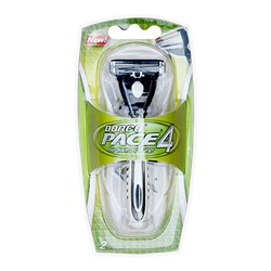 Станок для бритья DORCO PACE-4 (+ 2 кассеты), система с 4 лезвиями, FRA1100
