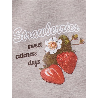 Футболка с принтом свободная эластичная из премиального хлопка