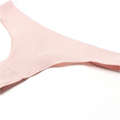 Трусы женские бразилиана MINAKU в рубчик, размер 48-50, бежевые