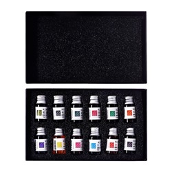 Набор чернил для рисования, 12 штук, 12 цветов, 7 мл