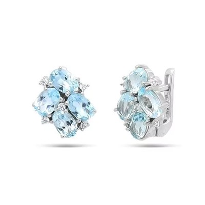 Серьги из серебра топаз, Пафос