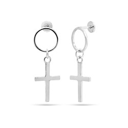 Серьги из серебра без вставки, Ю-27203р