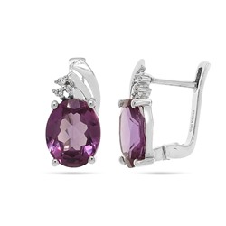 Серьги из серебра синт.александрит, Манон