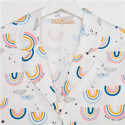 Пижама женская (рубашка, брюки) KAFTAN «Радуга», размер 44-46