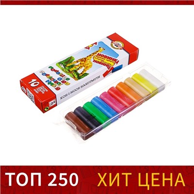 Пластилин Koh-I-Noor «Детский», 10 цветов, 200 г