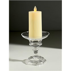 Стеклянный подсвечник на 1 свечу «Чаша», бокал на ножке, прозрачный, 12×11.4×11.4 см