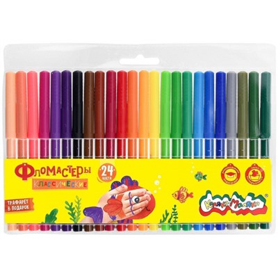 Фломастеры 24цв ФКМ24 Каляка-Маляка