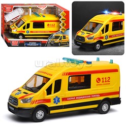 Машина пластик свет-звук Ford transit реанимация 22,5см, двери, 4 кноп