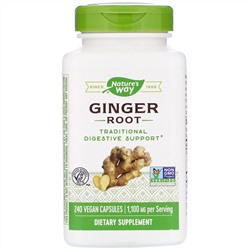 Nature's Way, Ginger Root, 1,100 mg, 240 Vegan Capsules