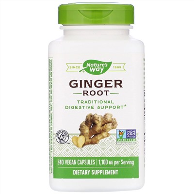 Nature's Way, Ginger Root, 1,100 mg, 240 Vegan Capsules