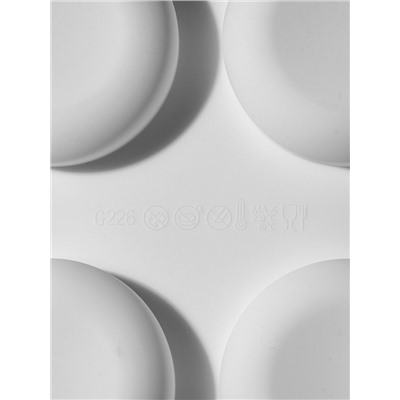 Форма для муссовых десертов и выпечки KONFINETTA «Пуэнти», силикон, 30×17.5×1.5 см, 8 ячеек (5.5×1.5 см), белая