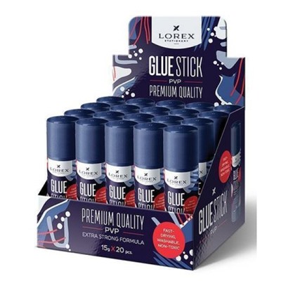 Клей-карандаш 15 гр PVP EXTRA LXGSPVP-15W LOREX