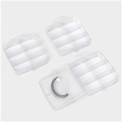 Органайзер для мелочей Доляна, пластик, 3 яруса, 18 ячеек, 15×15×12 см, МИКС