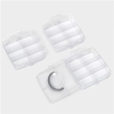 Органайзер для мелочей Доляна, пластик, 3 яруса, 18 ячеек, 15×15×12 см, МИКС