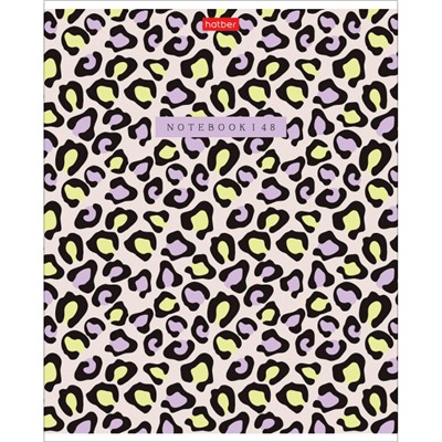 Тетрадь  48л клетка пластиковая обложка 300мкм "LEO-принт" (092368) Хатбер