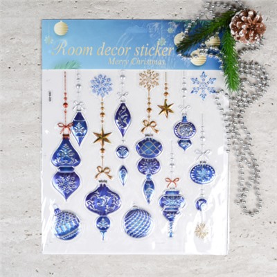 Наклейка новогодняя 38х30 Новый год / 610-286 /уп 12/420/ (Дед Мороз )