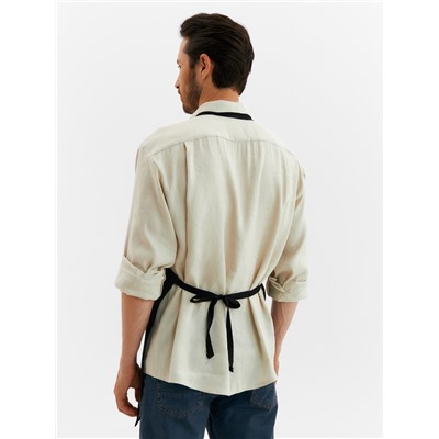 Фартук «Доляна. 100% Мужик», черный, 70×60 см,100% хлопок, рогожка 160 г/м²