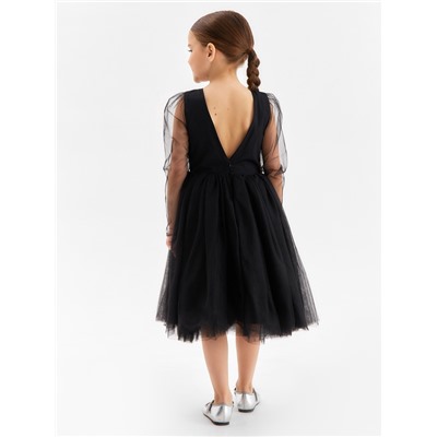 Платье нарядное для девочки MINAKU: PartyDress, рост 104-110 см, чёрное
