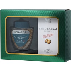 SENATOR. Набор кофе Jamaica Blue и молочный шоколад с фундуком 85 гр. карт.упаковка