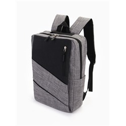 Рюкзак молодёжный на молнии, 4 кармана, с USB разъёмом, размер 29.5×12.5×43 см, чёрный/серый