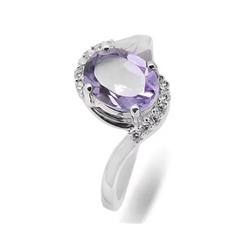 Кольцо из серебра аметист, Кипр