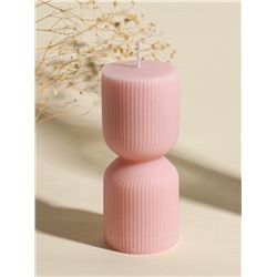 Свеча декоративная «Греция», нежно-персиковая, 6×6×14 см