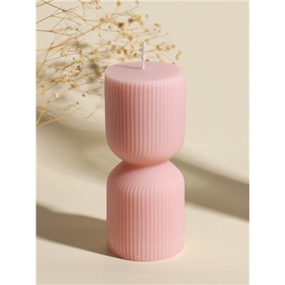 Свеча декоративная «Греция», нежно-персиковая, 6×6×14 см