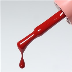 Гель лак для ногтей, однотонный, трехфазный, 10 мл, LED/UV, красный (196)