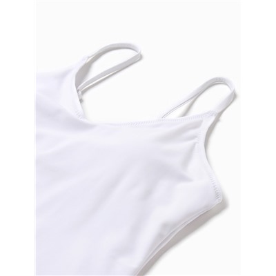Купальник женский слитный однотонный MINAKU, размер 46, белый