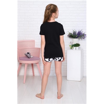 Пижама для девочки Панды Арт.ПД-009-052 (Черный)