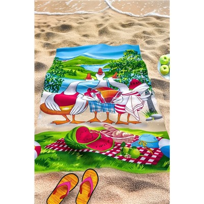 Натали Полотенце Полотенце банное Веселые гуси