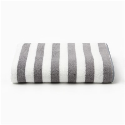 Полотенце банное «Этель. Полосы», 70×140 см, серое