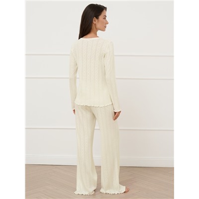 Omsa Пижама OmD 0244D POINTELLE Пижама жен. (Лонгслив+Брюки широкие с гульфиком), СО