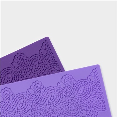 Коврик для айсинга Доляна «Восхищение», силикон, 38×26.5 см, фиолетовый