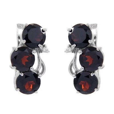 Серьги из серебра гранат, Пейзаж