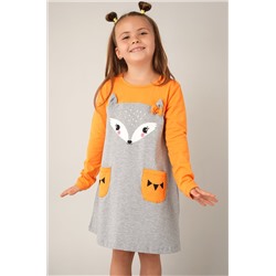 Хлопковое платье для девочки Happyfox