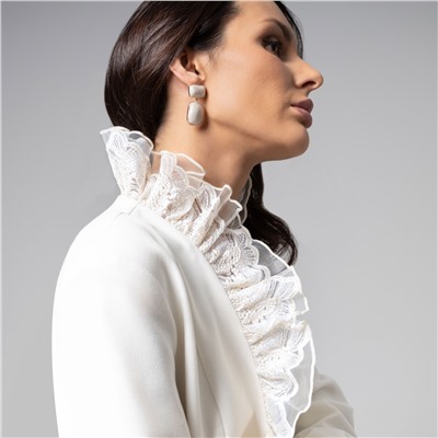 Жакет нарядный, Сидит идеально (молочный)