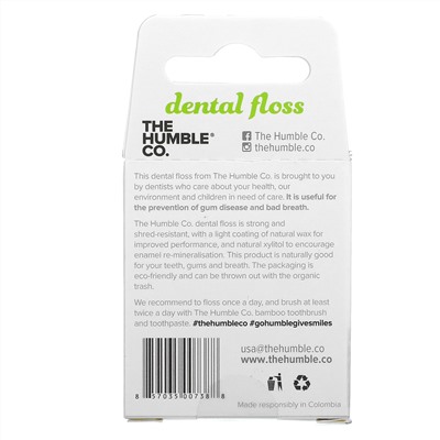 The Humble Co., Dental Floss, Fresh Mint, 55 Yds (50 m)
