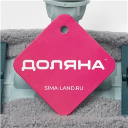 Швабра плоская Доляна, телескопическая стальная ручка, насадка из микрофибры, 35×11×71(111) см
