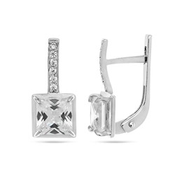 Серьги из серебра куб.циркон., С1451
