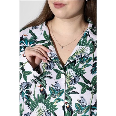 Пижама "Джунгли" (Белый,зеленый)