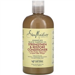 SheaMoisture, ямайское черное касторовое масло, укрепляющий и восстанавливающий кондиционер, 384 мл (13 жидк. унций)